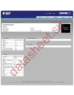ICS841204AK-245LFT datasheet  
